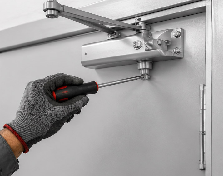 instalacion accesorios para puertas cortafuego